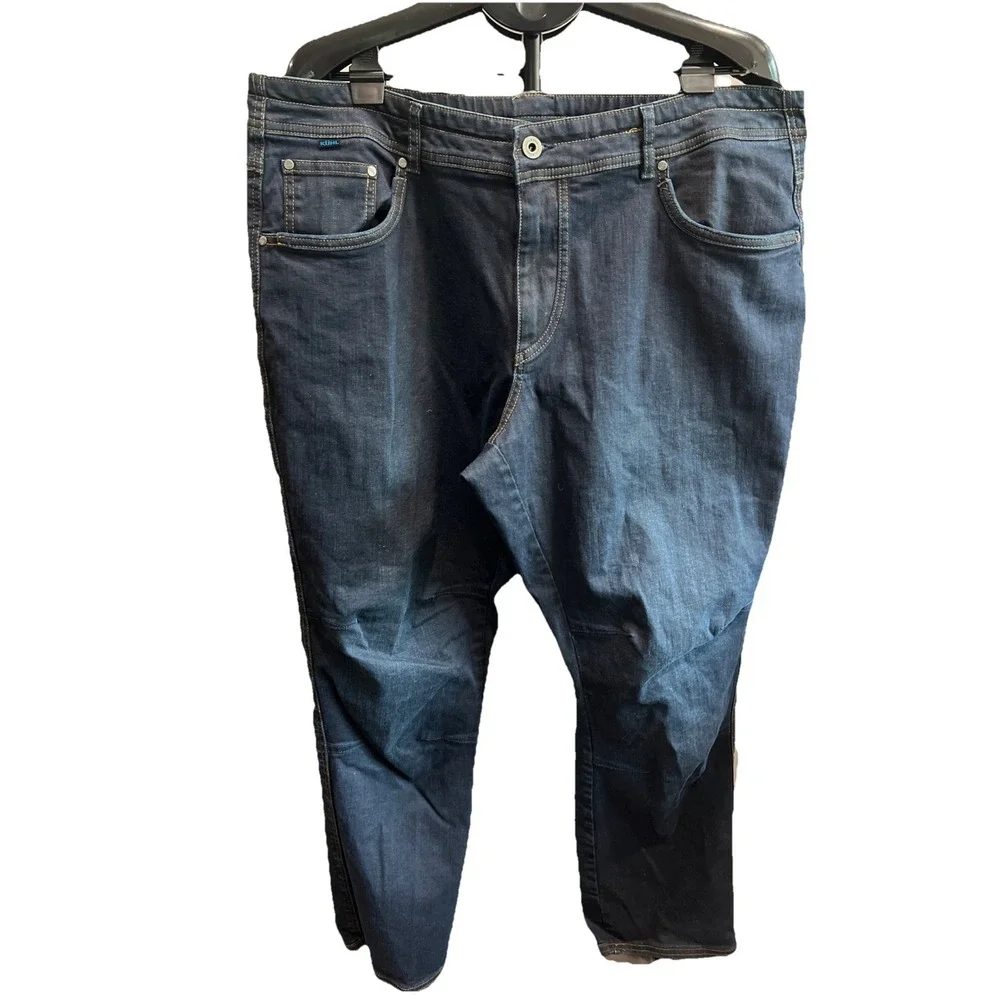 Kuhl Rydr Jeans Men's 42x32 Indigo Dye Wash Straight Leg Outdoor Hiking Stretch
